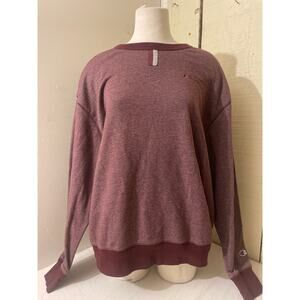 Champion‎ Size XL Crew Neck Sweatshirt Burgundy Cotton Blend Casual